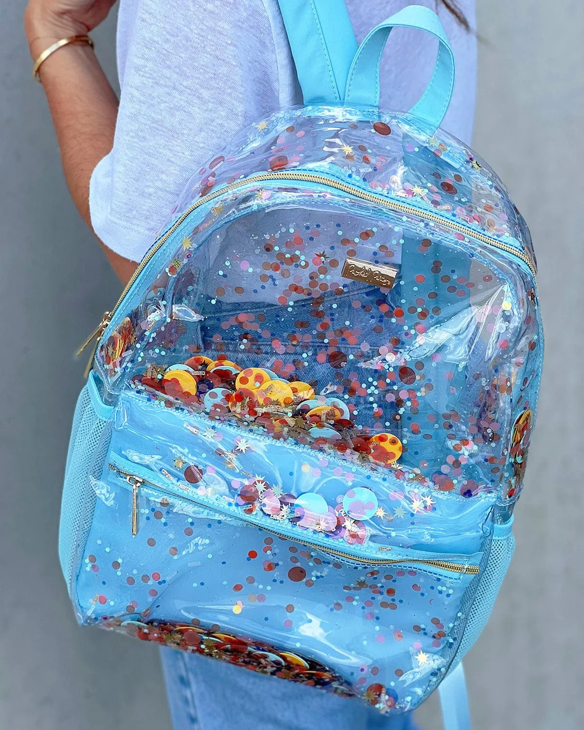 Celebrate Every Day Confetti Clear Backpack