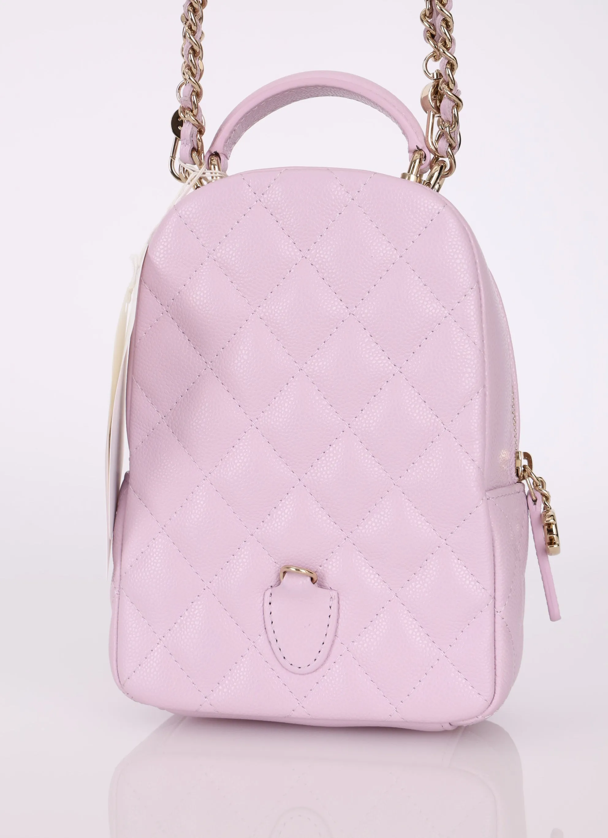 Chanel 24S Caviar Classic Lilac Mini Backpack