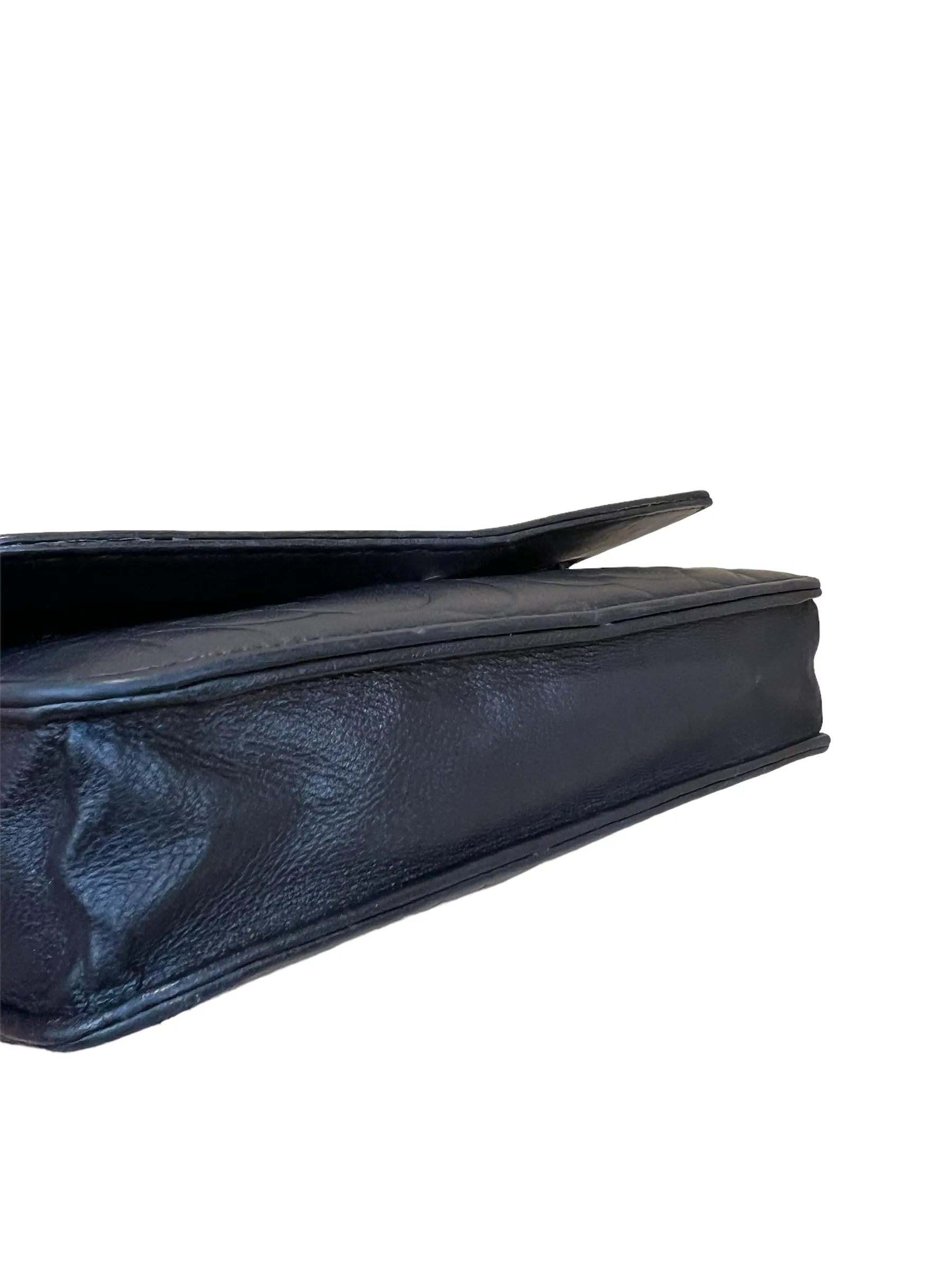 Chanel Black Lambskin Leather Floral 'Wallet On Chain' Handbag - As Seen on Instagram