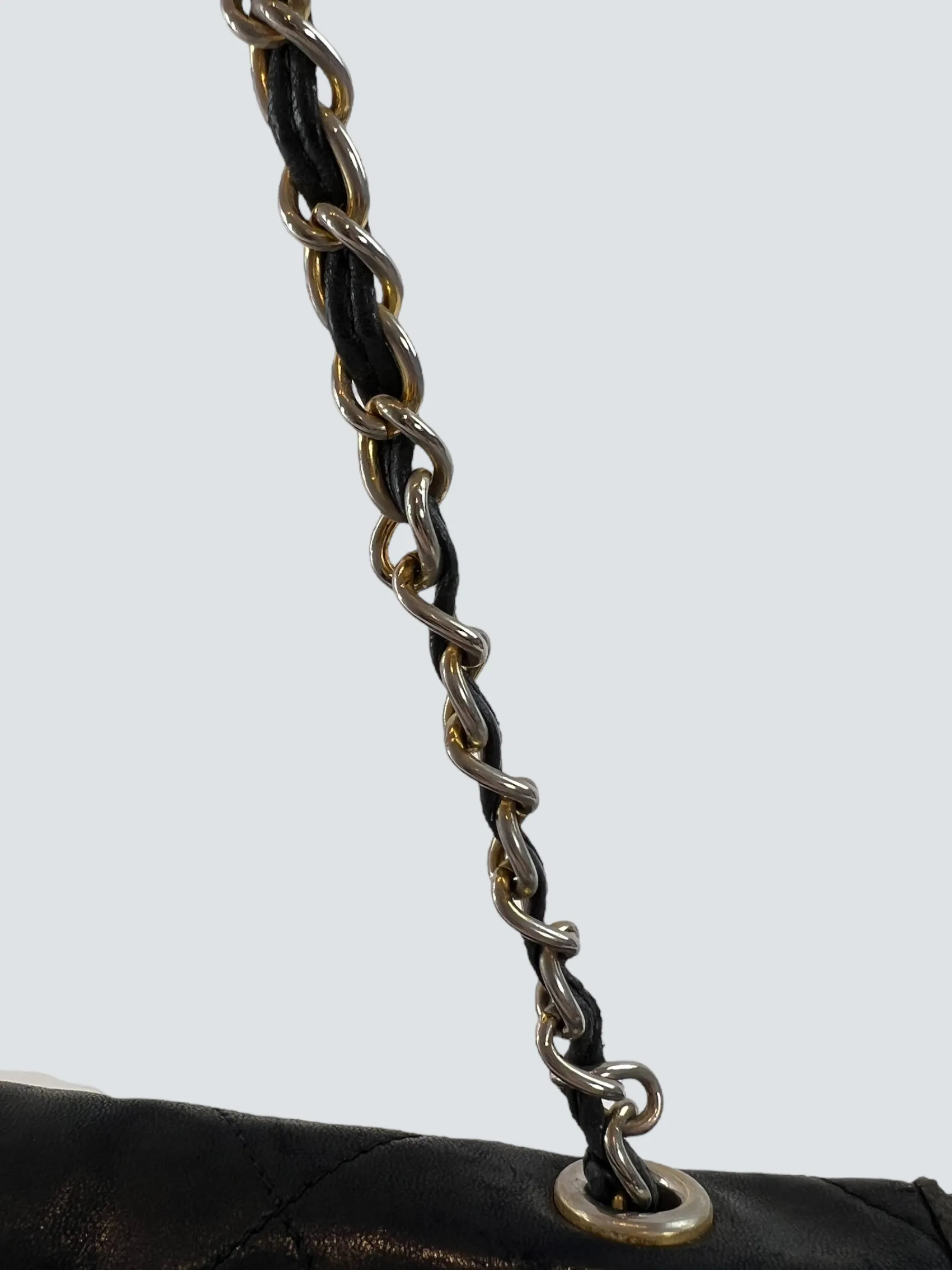 Chanel Black Lamskin Vintage Shoulder Handbag