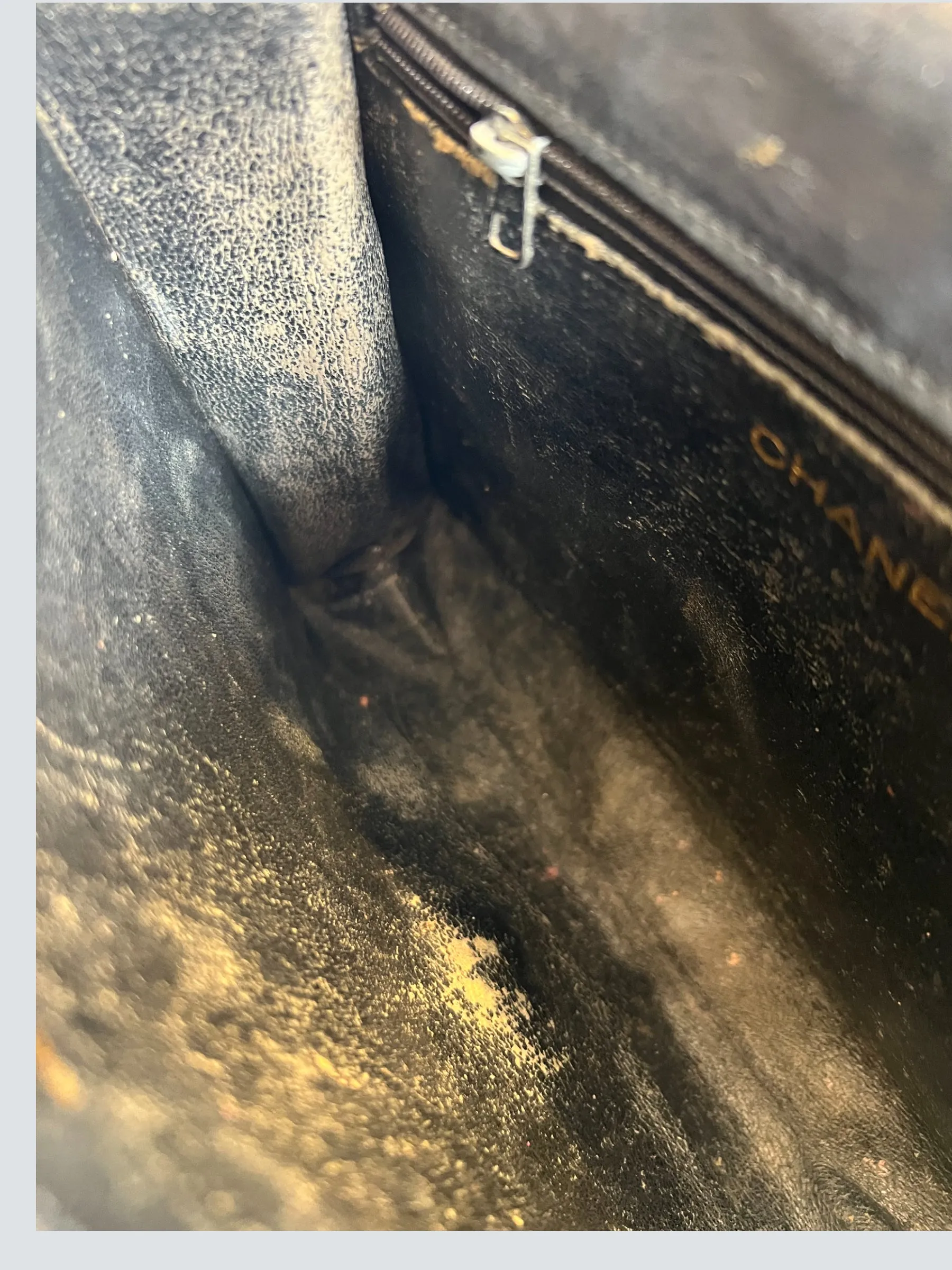 Chanel Black Lamskin Vintage Shoulder Handbag