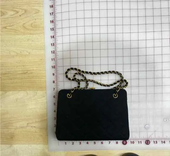 Chanel Black Quilted Cotton Kisslock Handbag