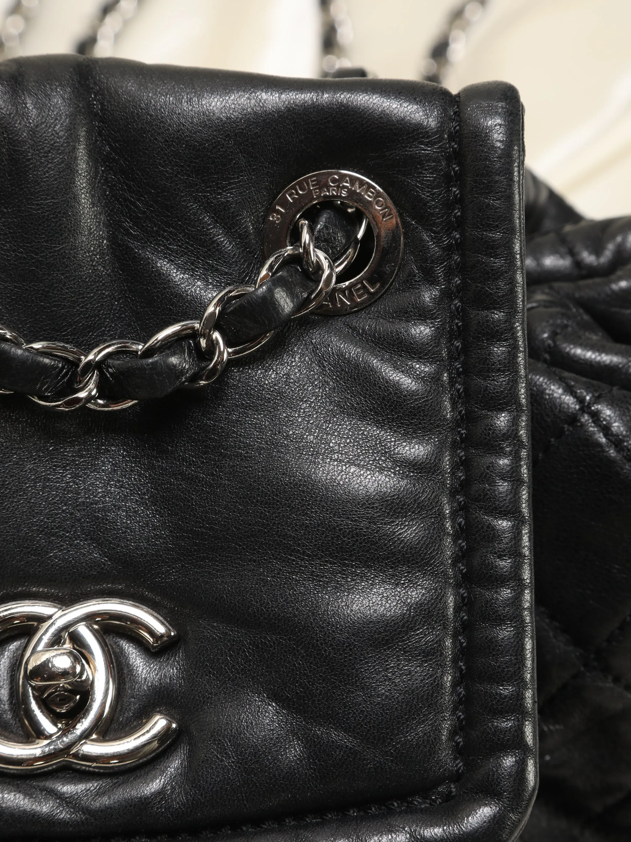 Chanel Calfskin Chain Backpack