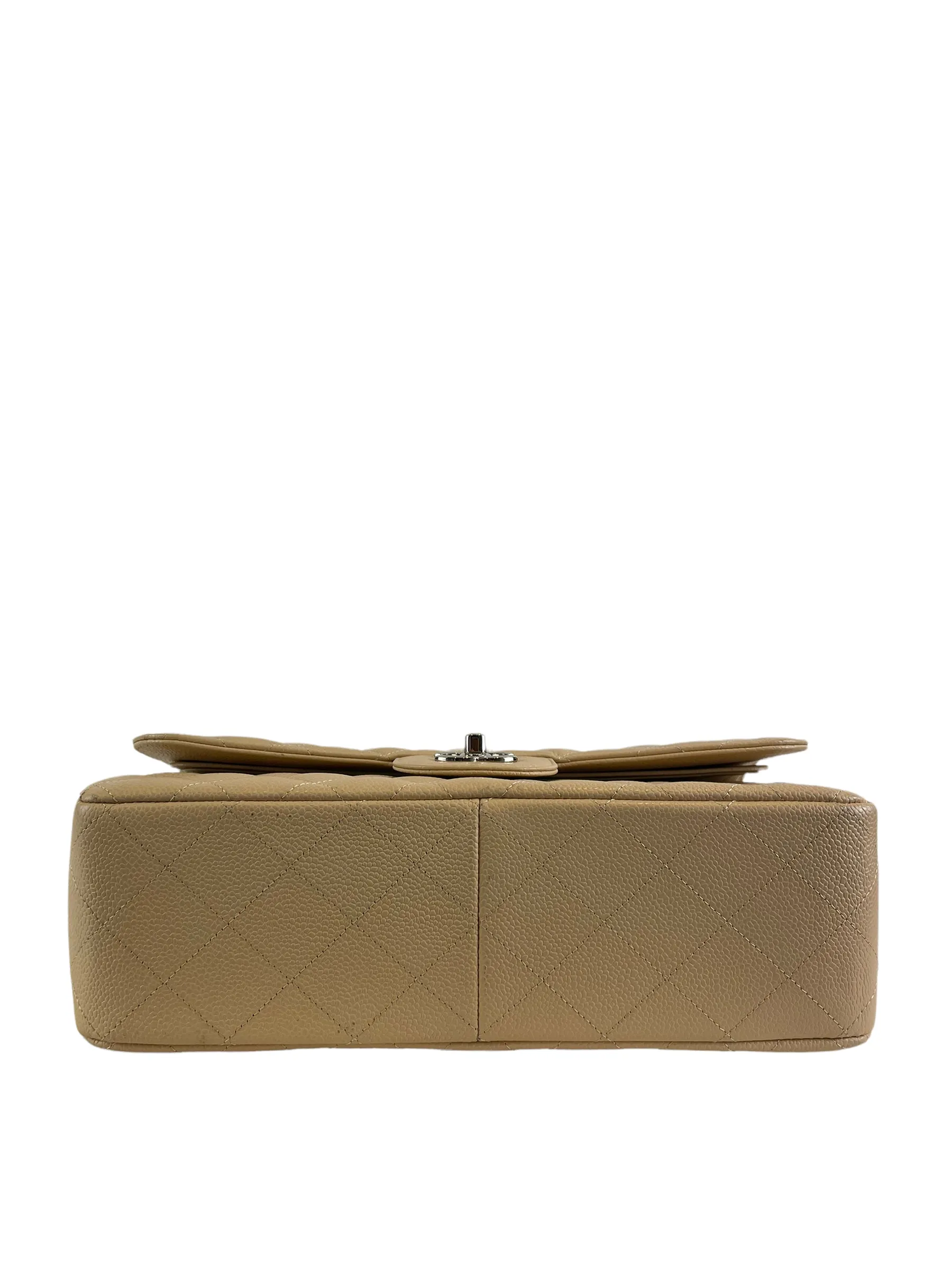 Chanel Cream Caviar Leather "Jumbo" Double Flap