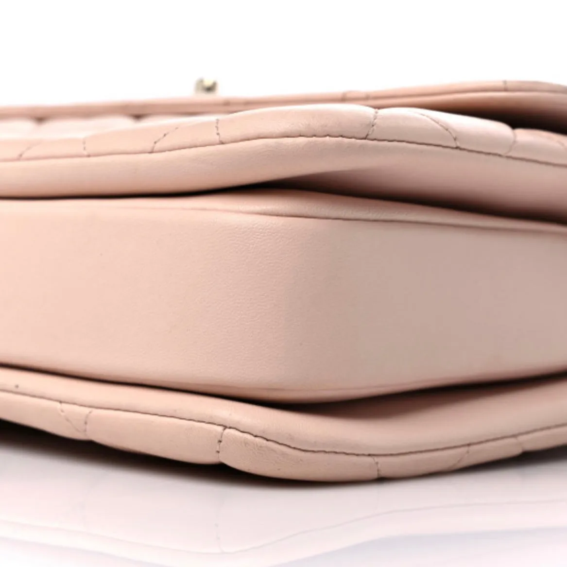 Chanel Lambskin Quilted Medium Trendy CC Flap Dual Handle Bag Beige
