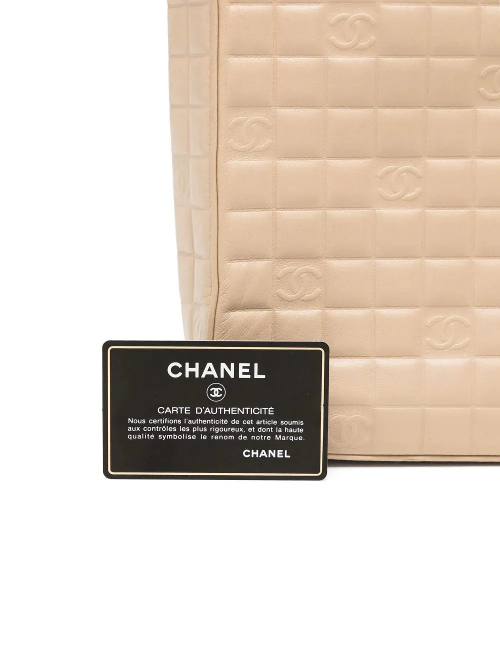 Chocolate Bar Beige Coco Mark Bag
