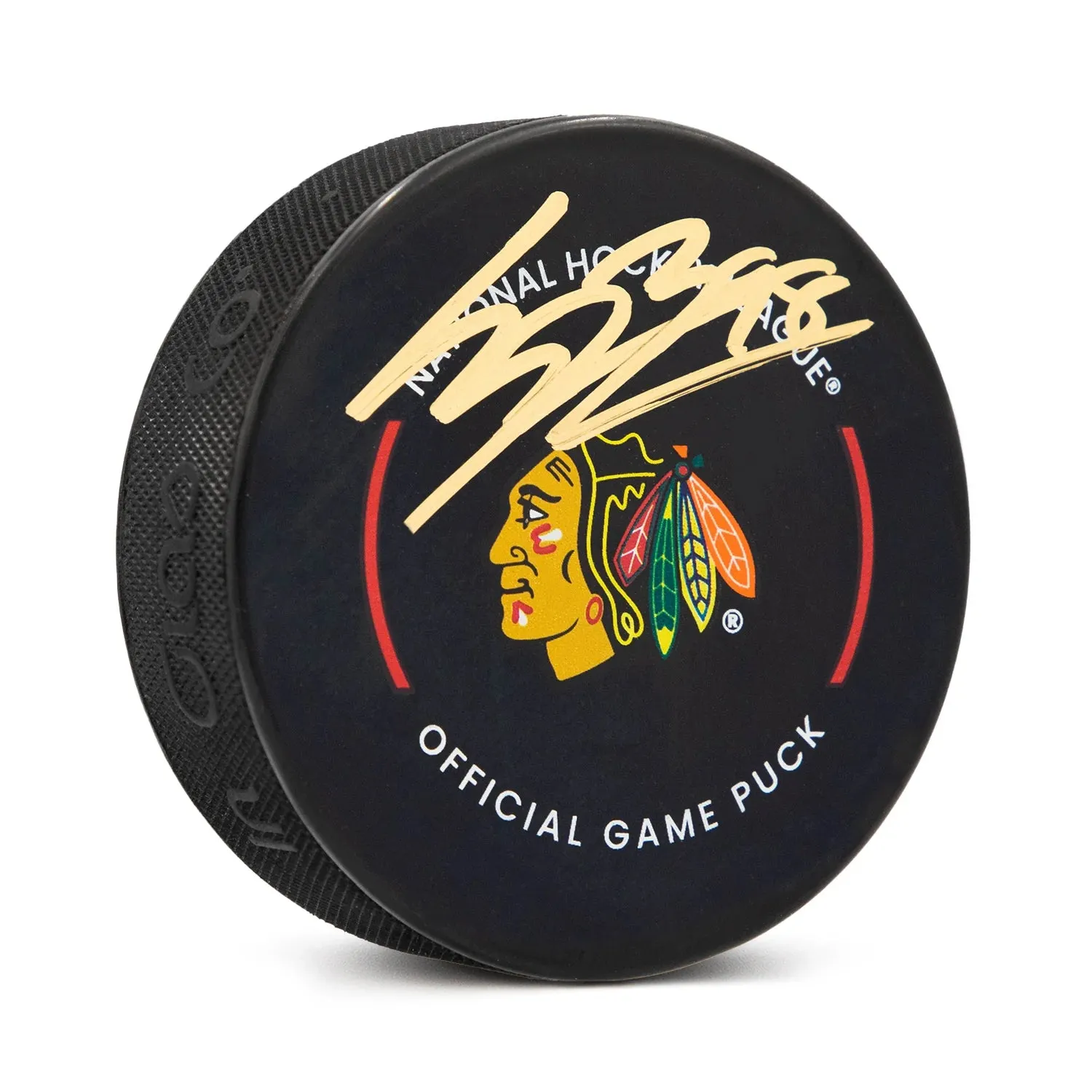 Connor Bedard Chicago Blackhawks Autographed Game Model Hockey Puck