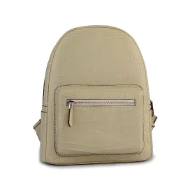 Crocodile Leather Backpack  Cream For Women