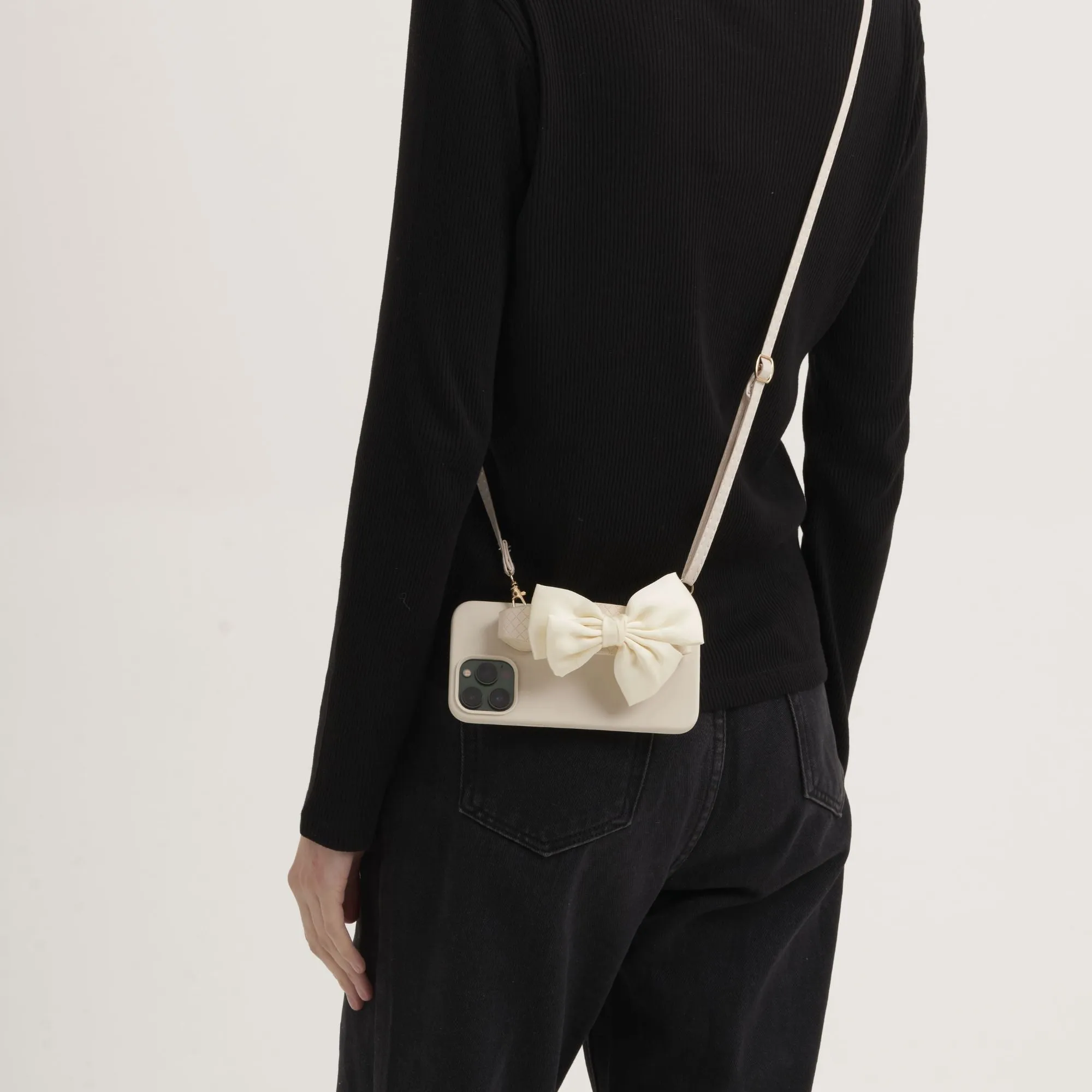 Cross-body Bowknot Wristlet Phone Case