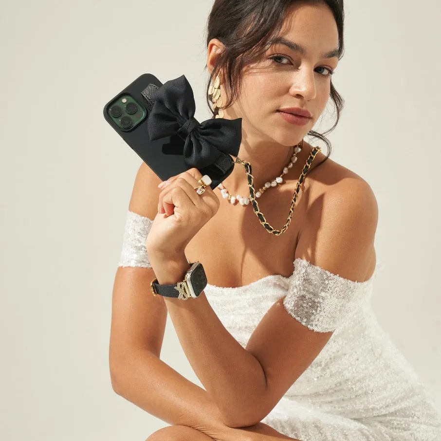Cross-body Bowknot Wristlet Phone Case