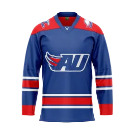 Custom American University Dark Sublimated With Twill Authentic Jersey