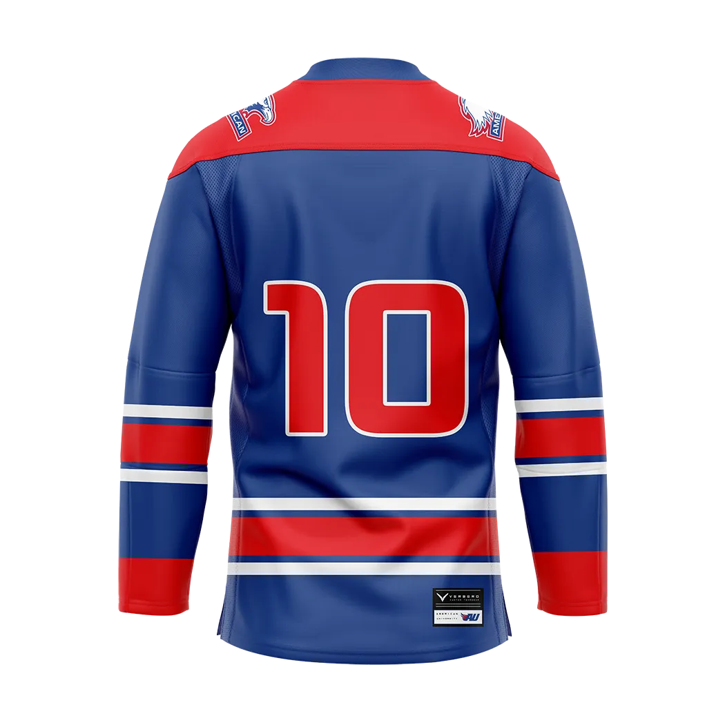 Custom American University Dark Sublimated With Twill Authentic Jersey