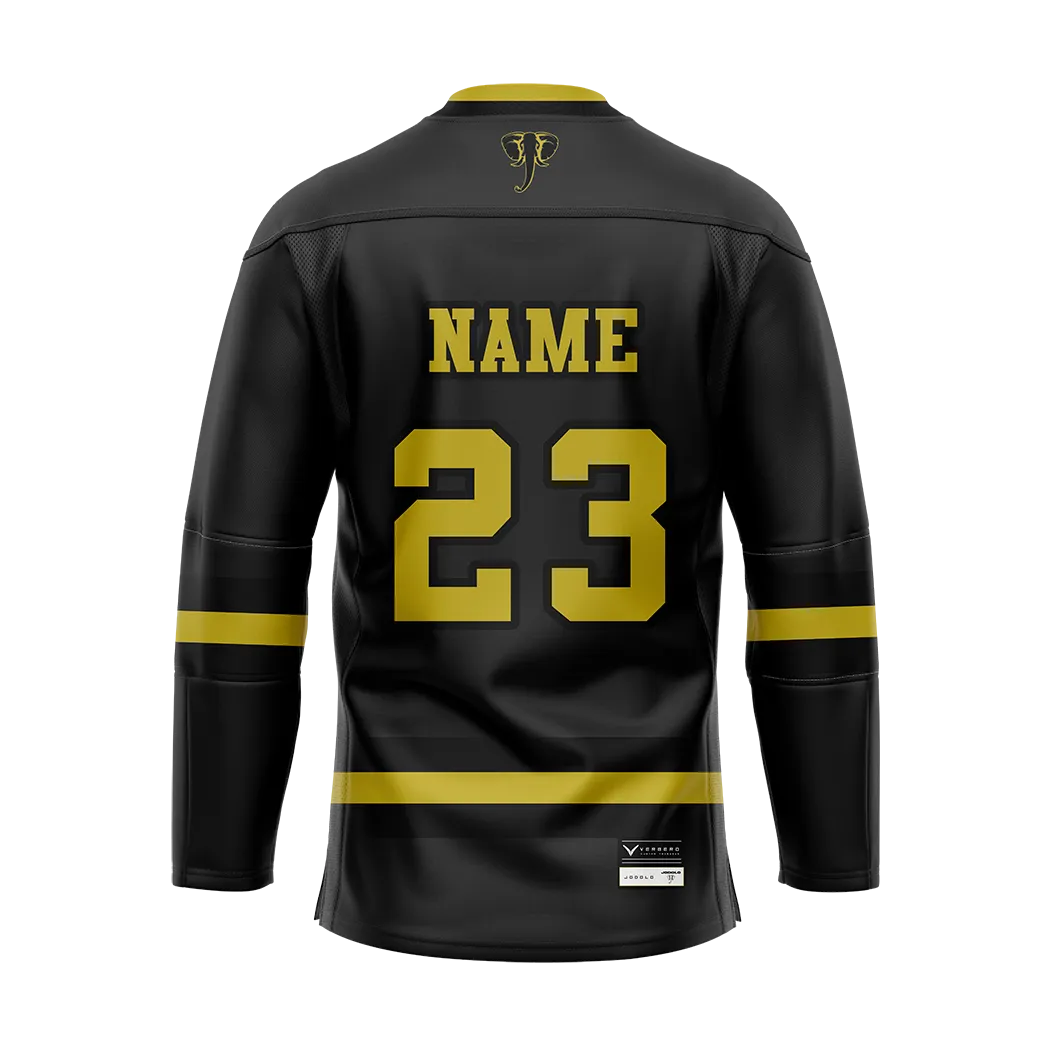 Custom Going Gold Dark Sublimated With Twill Authentic Jersey