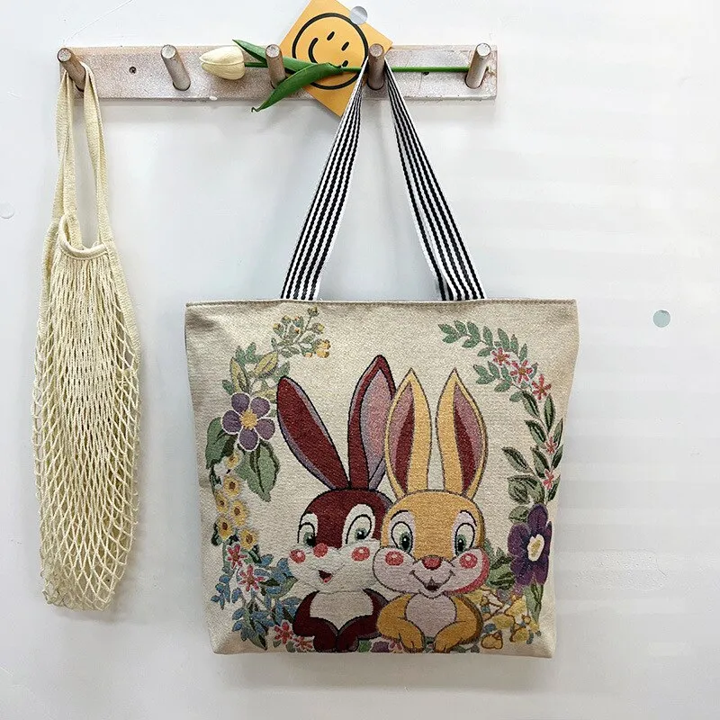 deanwangkt Women Canvas Shoulder Bag London Books Print Ladies Casual Handbag Tote Bag Reusable Large Capacity Cotton Shopping Beach Bag