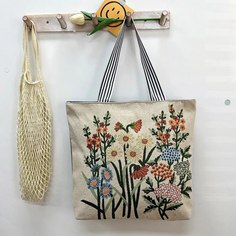 deanwangkt Women Canvas Shoulder Bag London Books Print Ladies Casual Handbag Tote Bag Reusable Large Capacity Cotton Shopping Beach Bag
