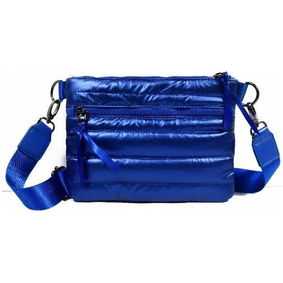 Delta Puffer Belt/Crossbody Bag - Cobalt