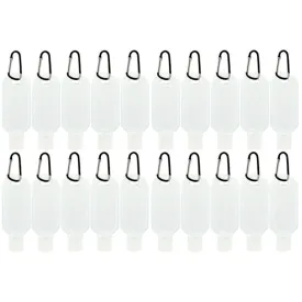 Ditzy Doll Travel Containers Black Hooks 20 Pack - Portable Storage Jars with Hooks for Organizing Travel Essentials
