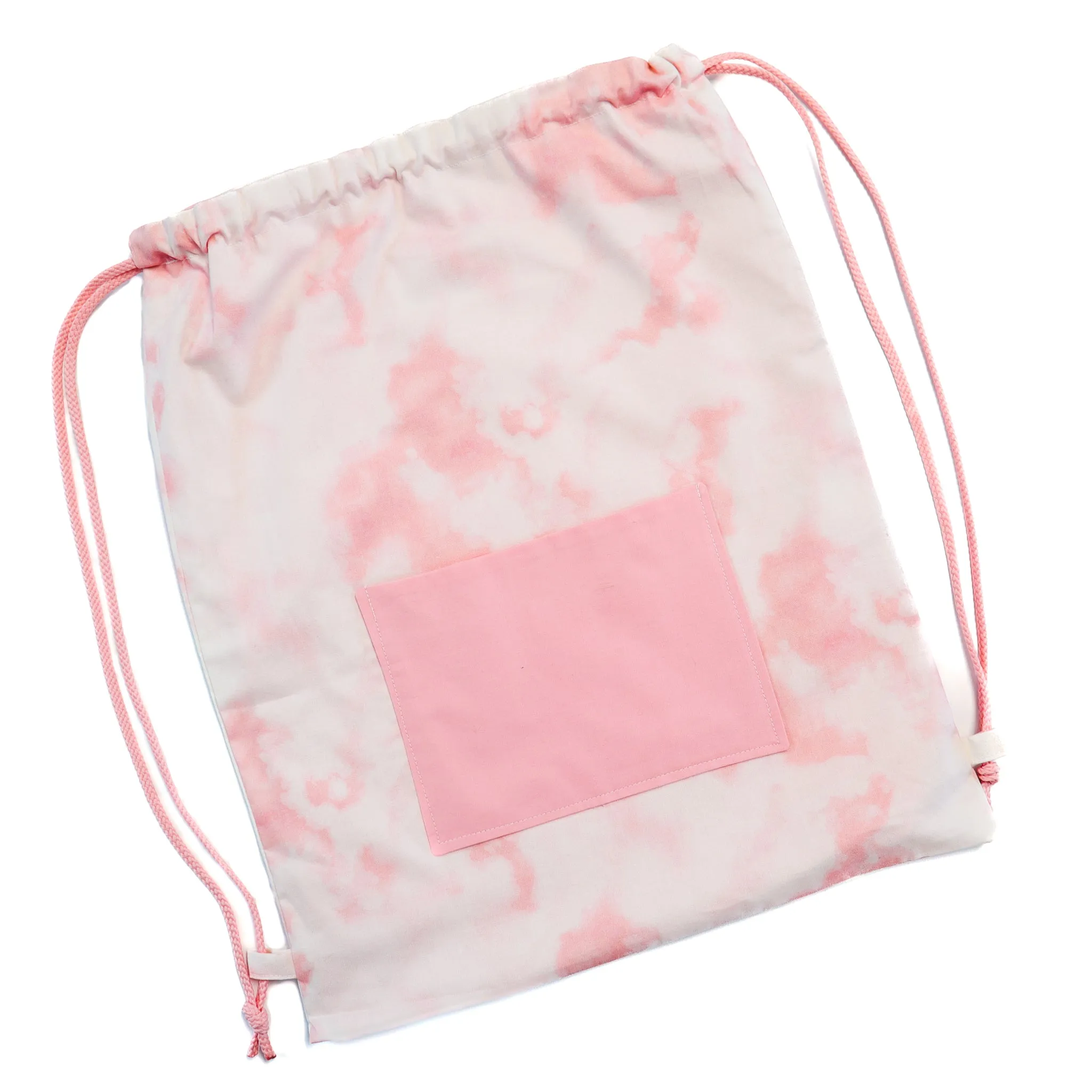 Drawstring Backpack Sewing Kit  - Pink Tie Dye