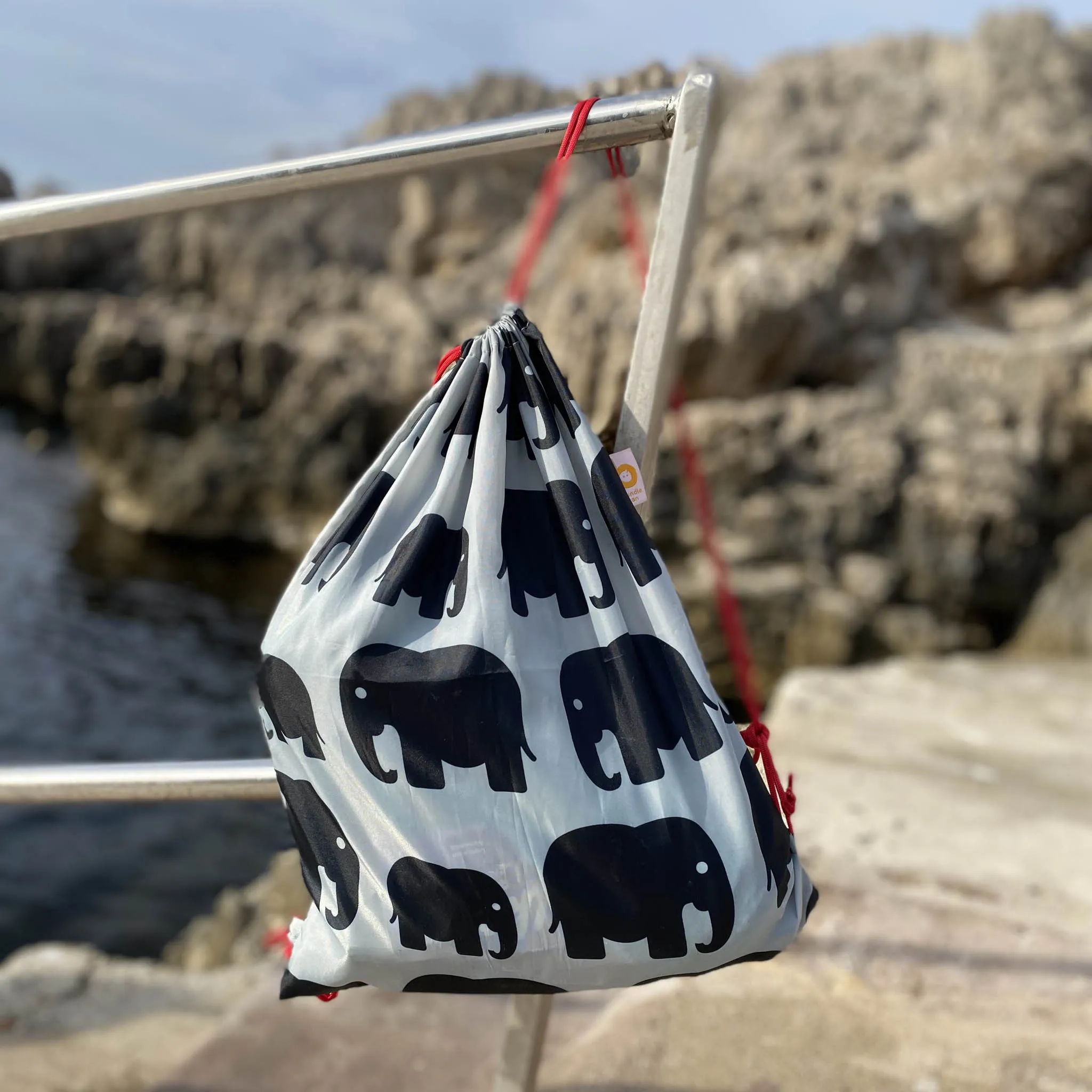 Drawstring Bag - GREY ELEPHANT