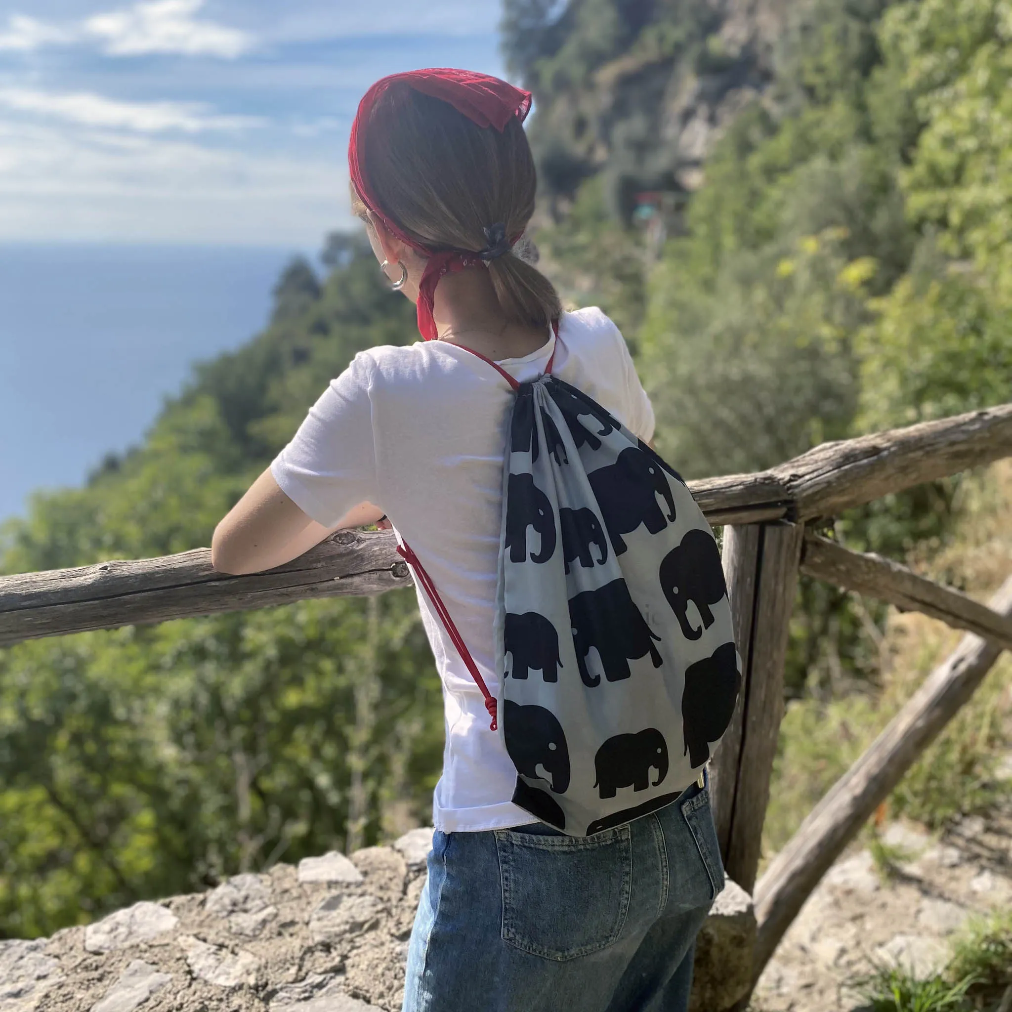 Drawstring Bag - GREY ELEPHANT