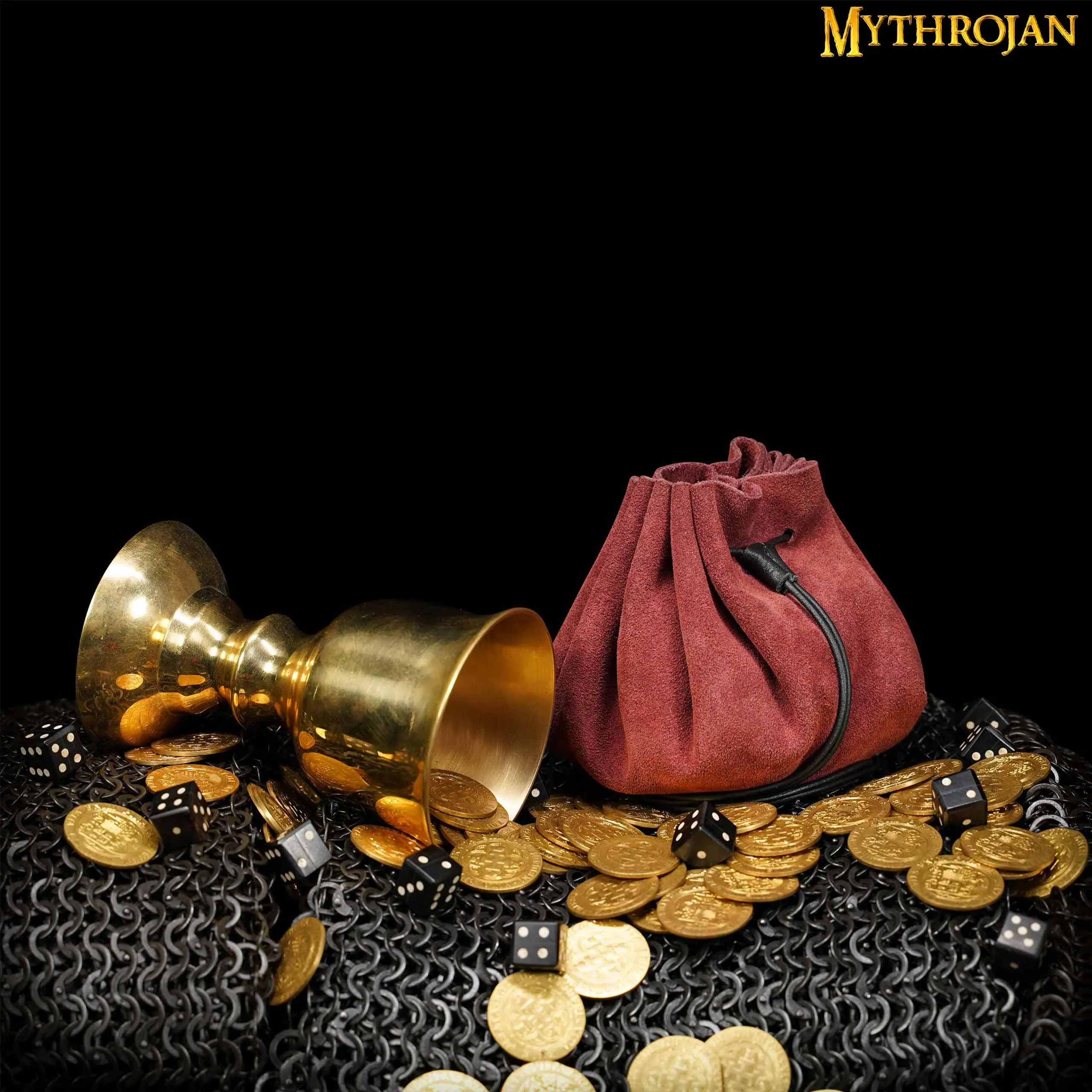 Drawstring Dice Bag - Red