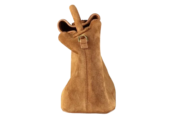 Elleme Brown Baozi Suede Cognac Handbag