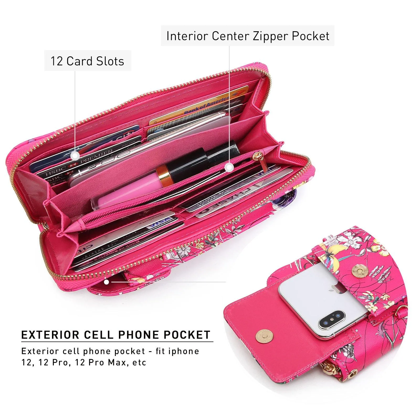 Fashion Small Size Cellphone Wristlet Crossbody Bag