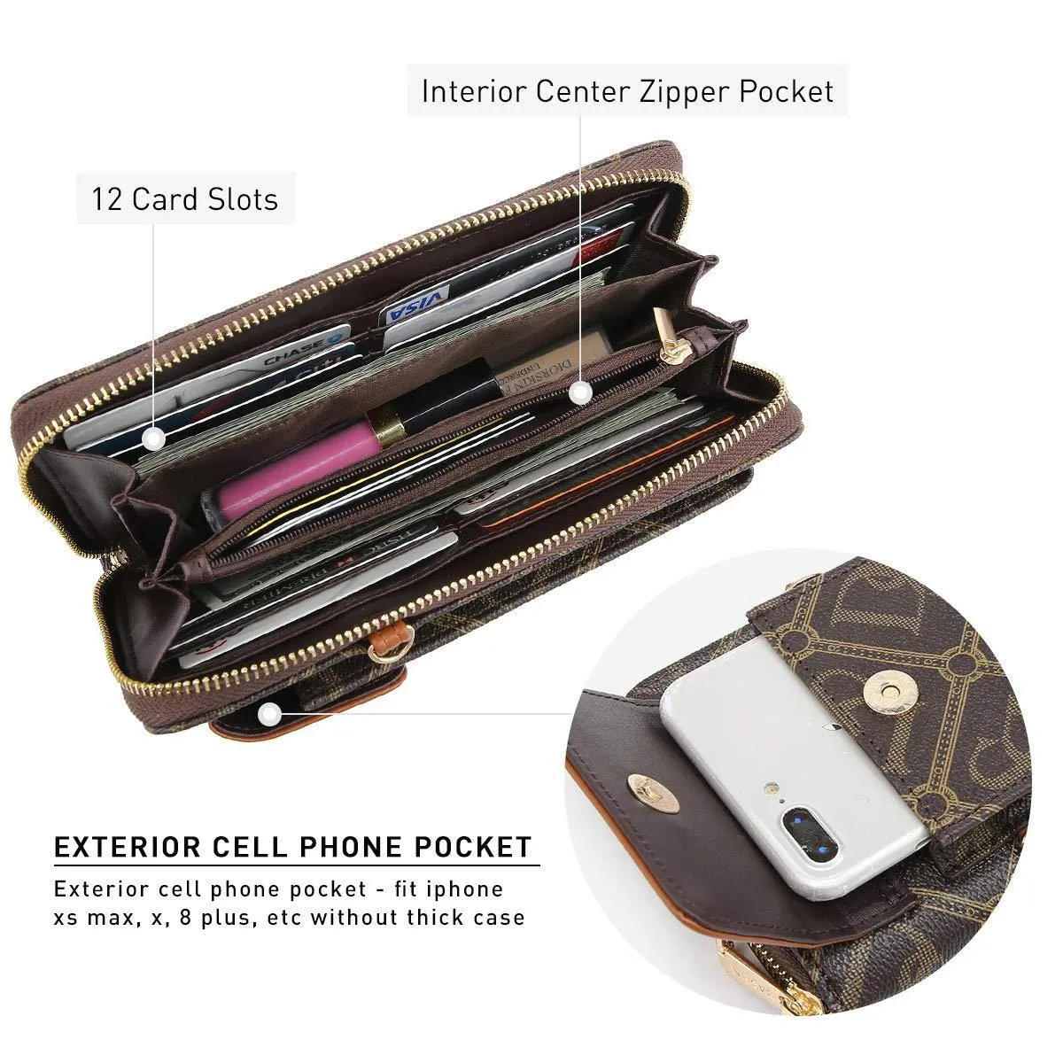 Fashion Small Size Cellphone Wristlet Crossbody Bag