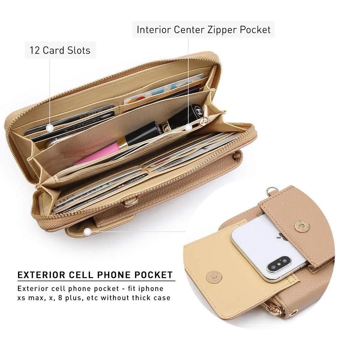 Fashion Small Size Cellphone Wristlet Crossbody Bag