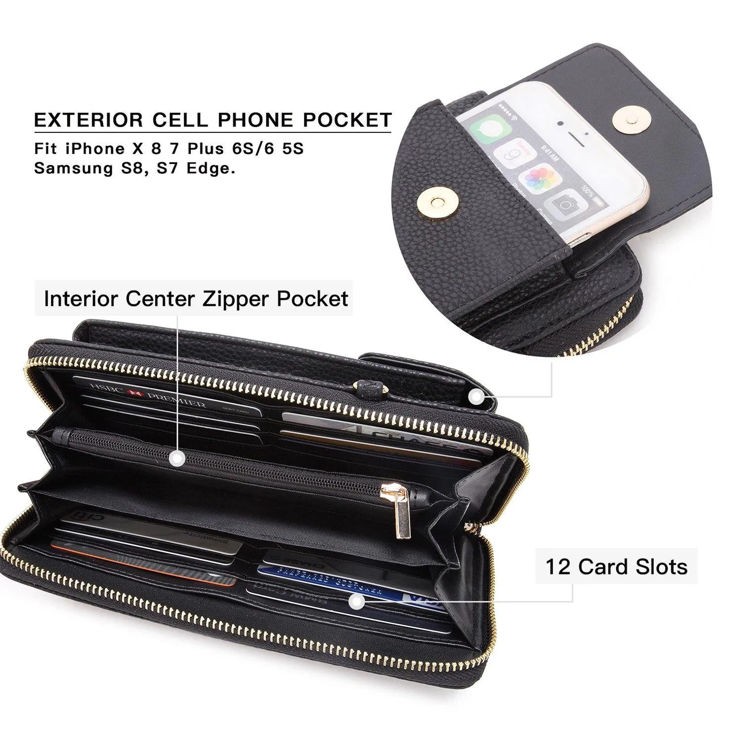 Fashion Small Size Cellphone Wristlet Crossbody Bag