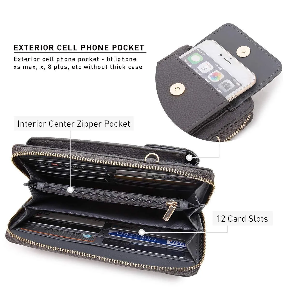 Fashion Small Size Cellphone Wristlet Crossbody Bag