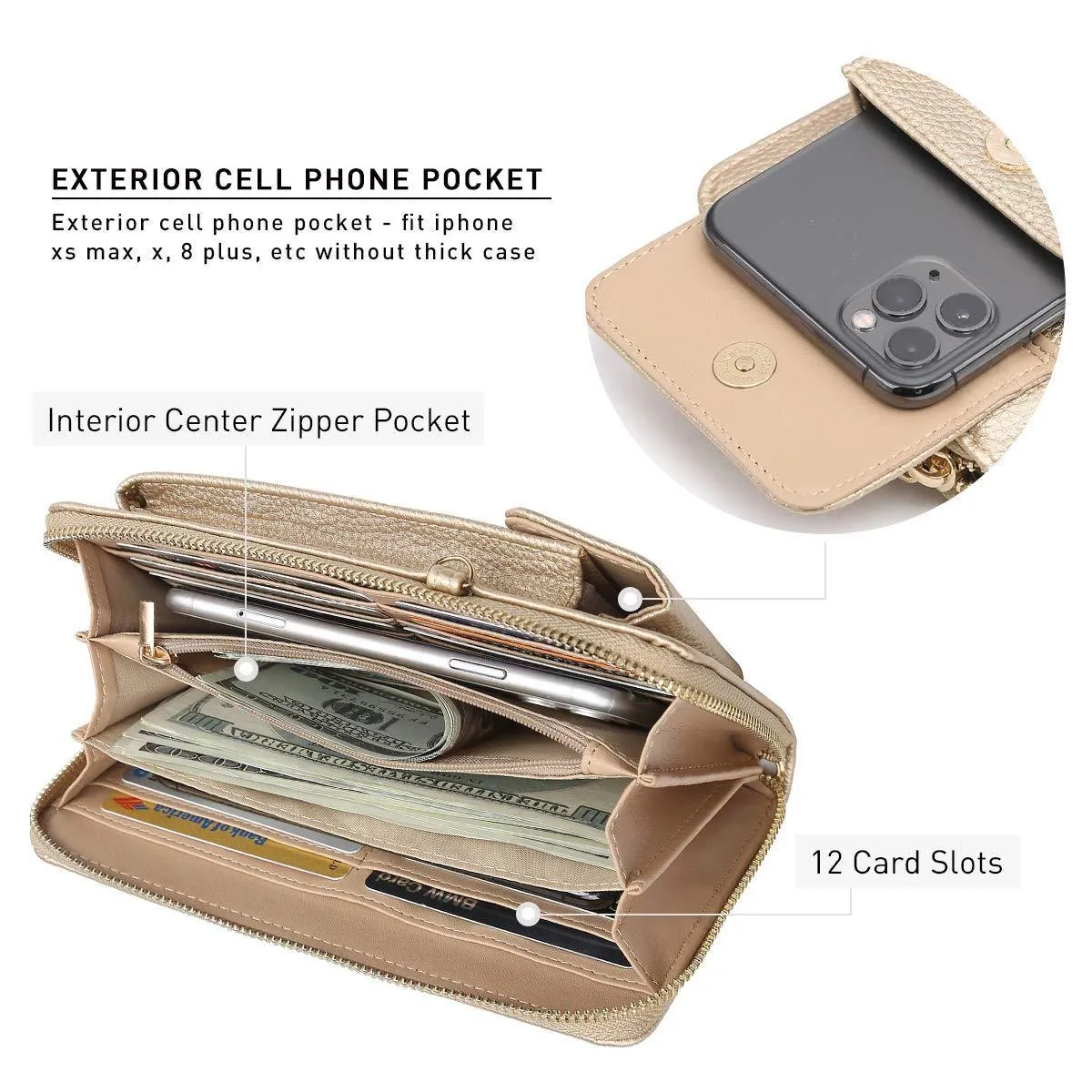 Fashion Small Size Cellphone Wristlet Crossbody Bag