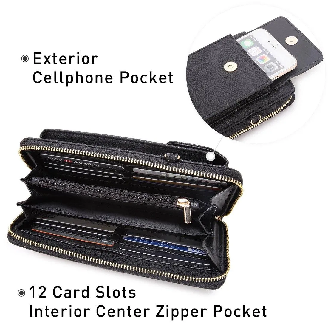 Fashion Small Size Cellphone Wristlet Crossbody Bag