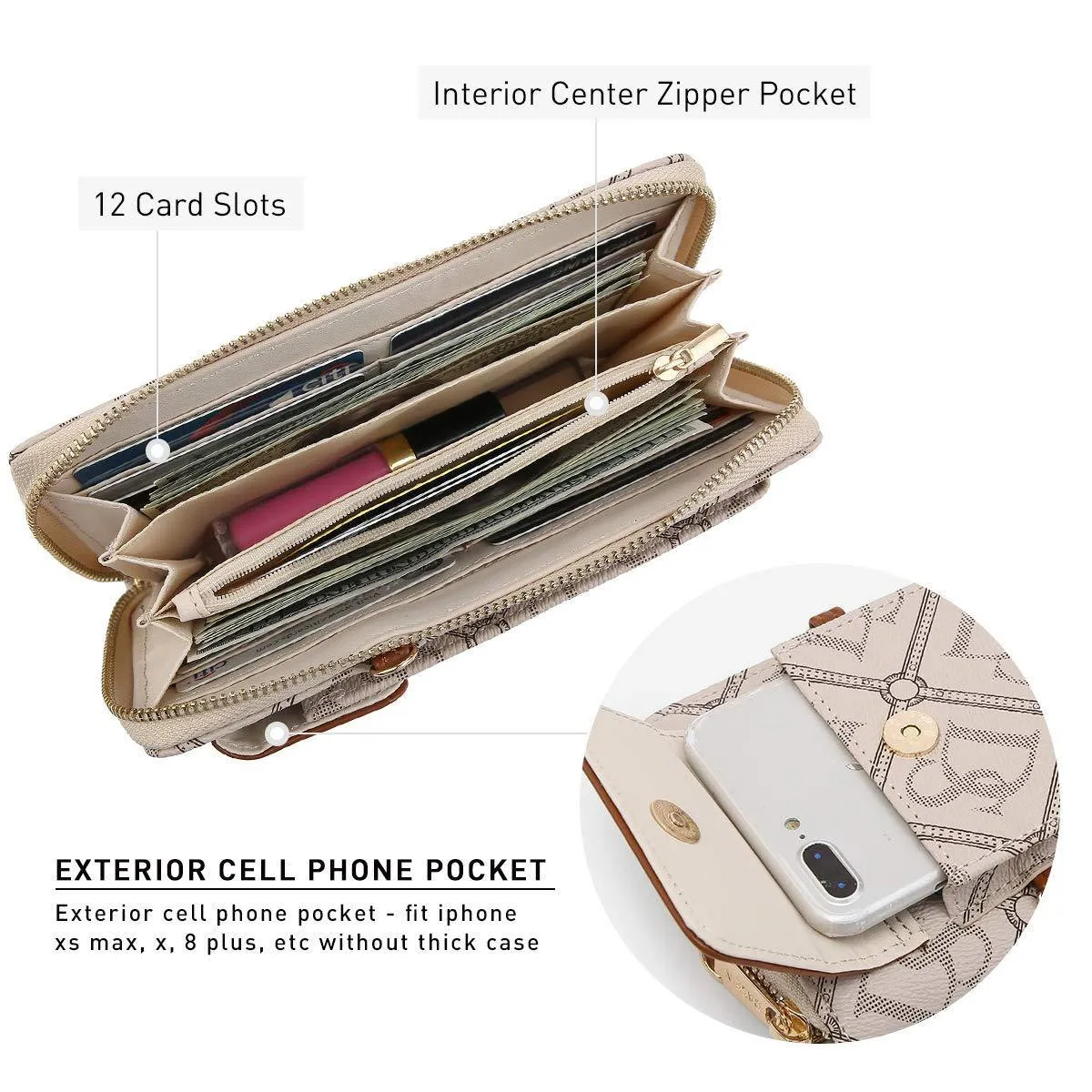 Fashion Small Size Cellphone Wristlet Crossbody Bag