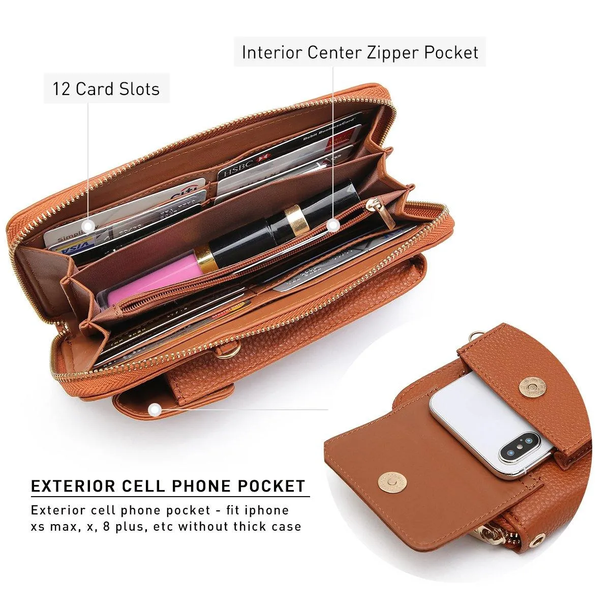 Fashion Small Size Cellphone Wristlet Crossbody Bag