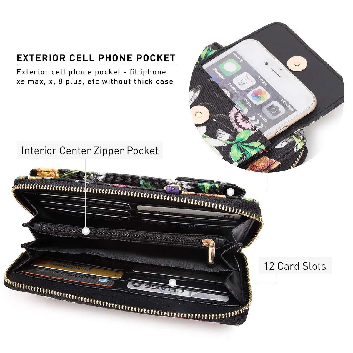 Fashion Small Size Cellphone Wristlet Crossbody Bag