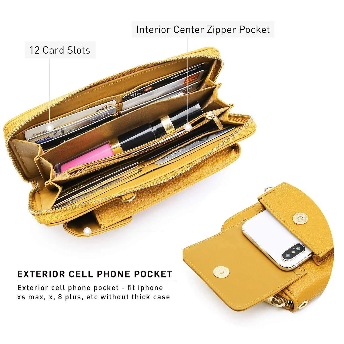 Fashion Small Size Cellphone Wristlet Crossbody Bag