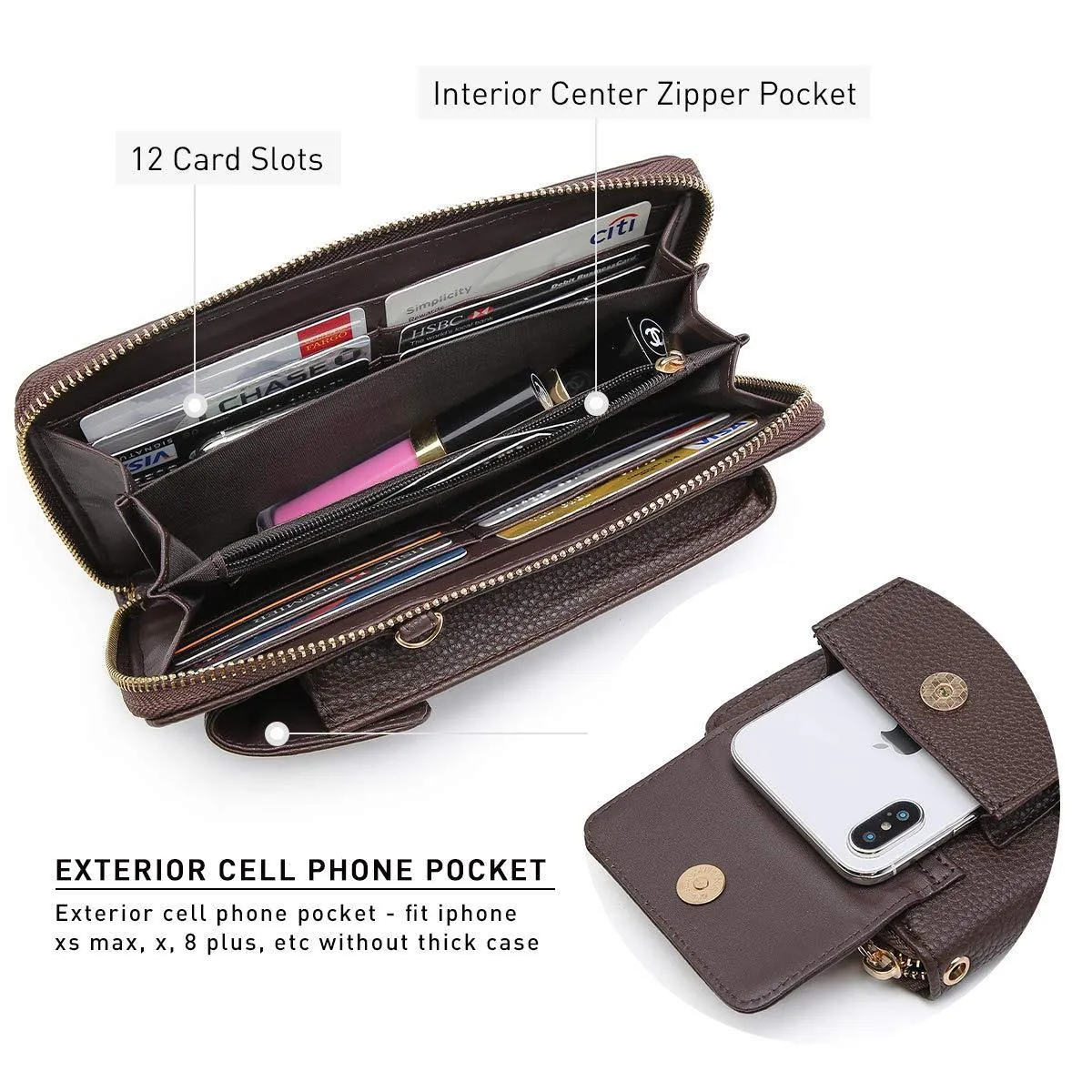Fashion Small Size Cellphone Wristlet Crossbody Bag