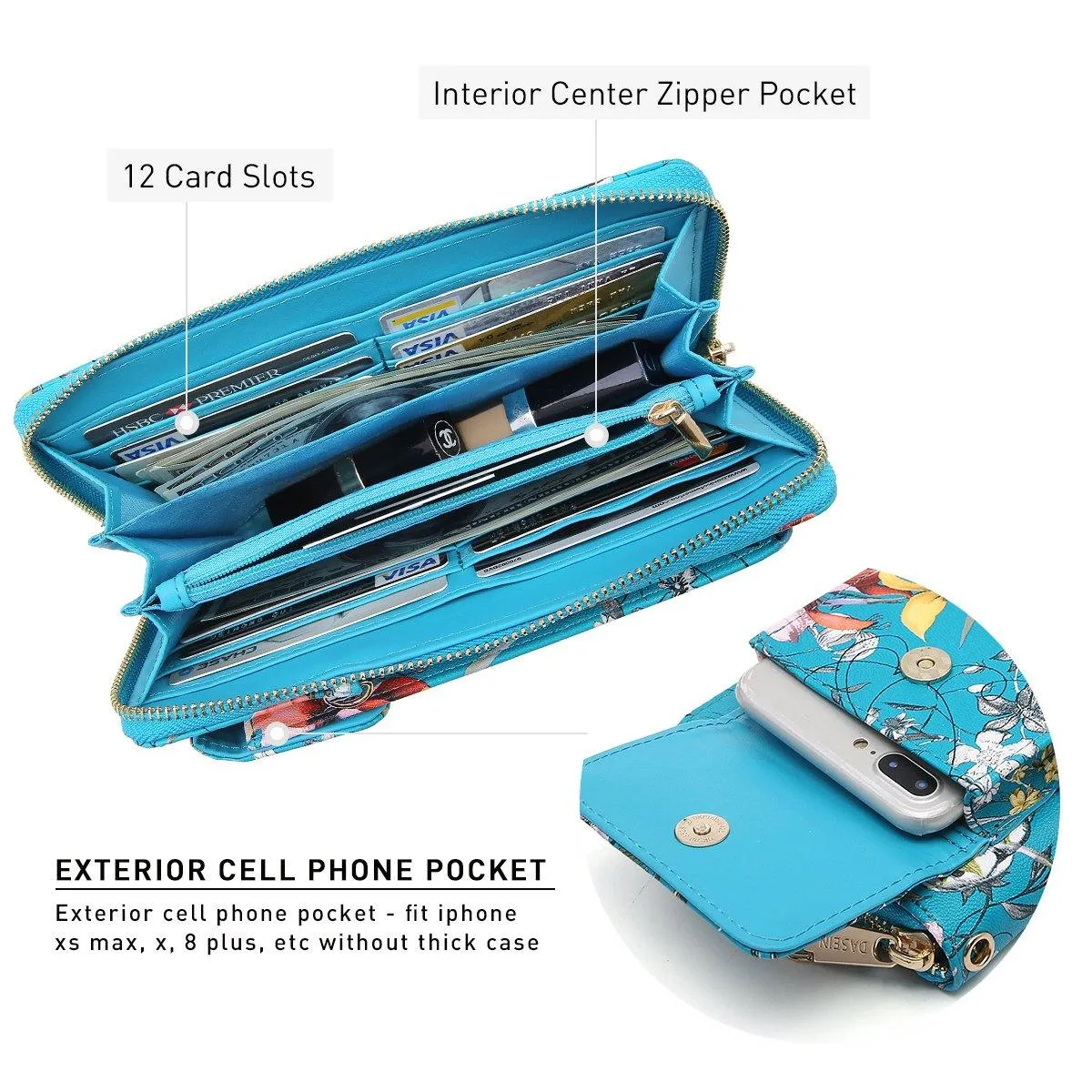 Fashion Small Size Cellphone Wristlet Crossbody Bag