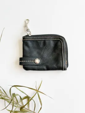 Franco Sarto Faux Leather Black Coin Card Pouch