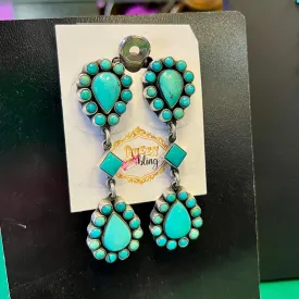 Frederico Authentic Turquoise Dangle Earrings