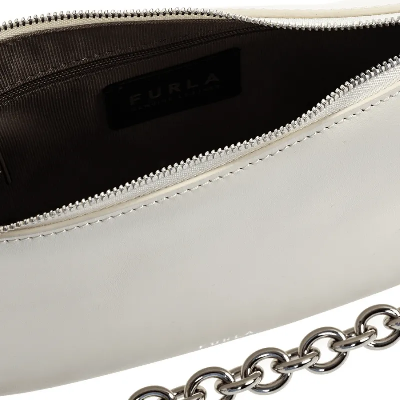 Furla Moon Mini Shoulder Bag - White Cotton