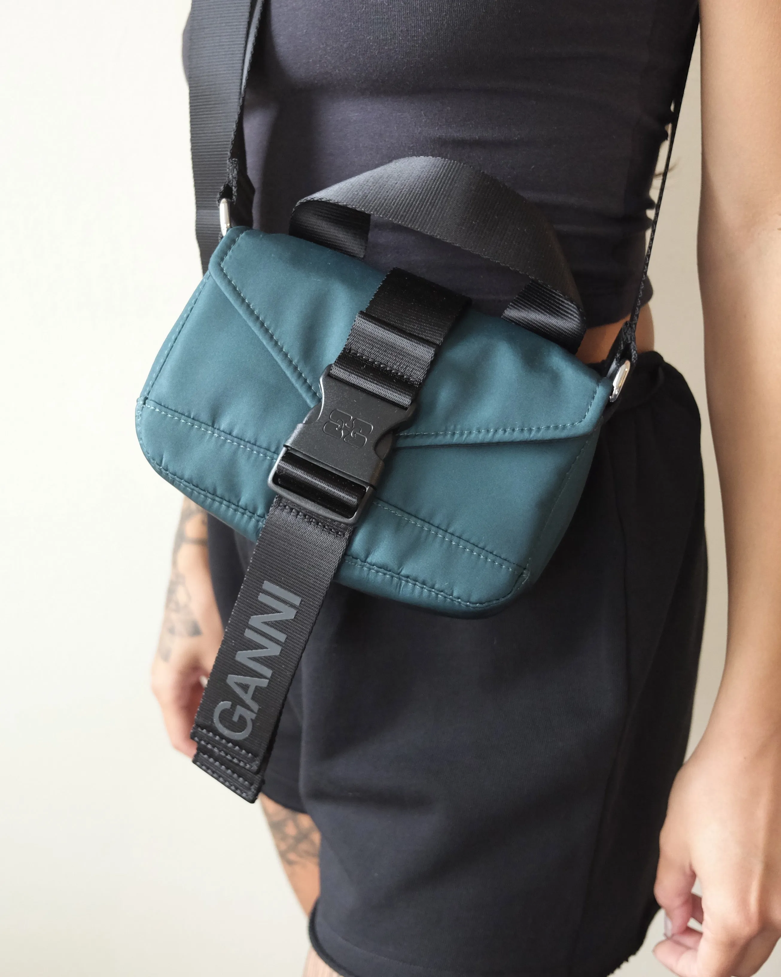 Ganni Recycled Tech Mini Satchel