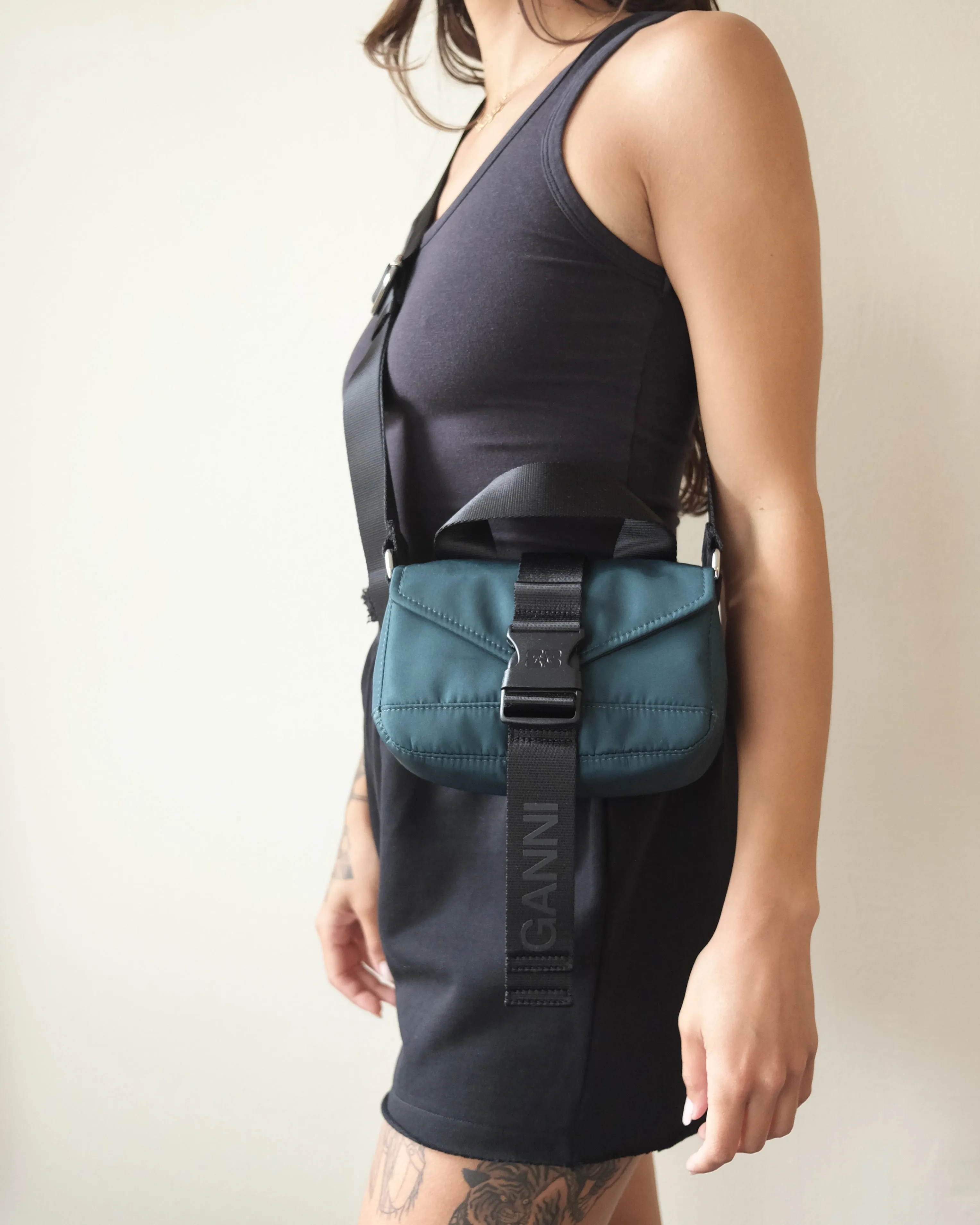 Ganni Recycled Tech Mini Satchel