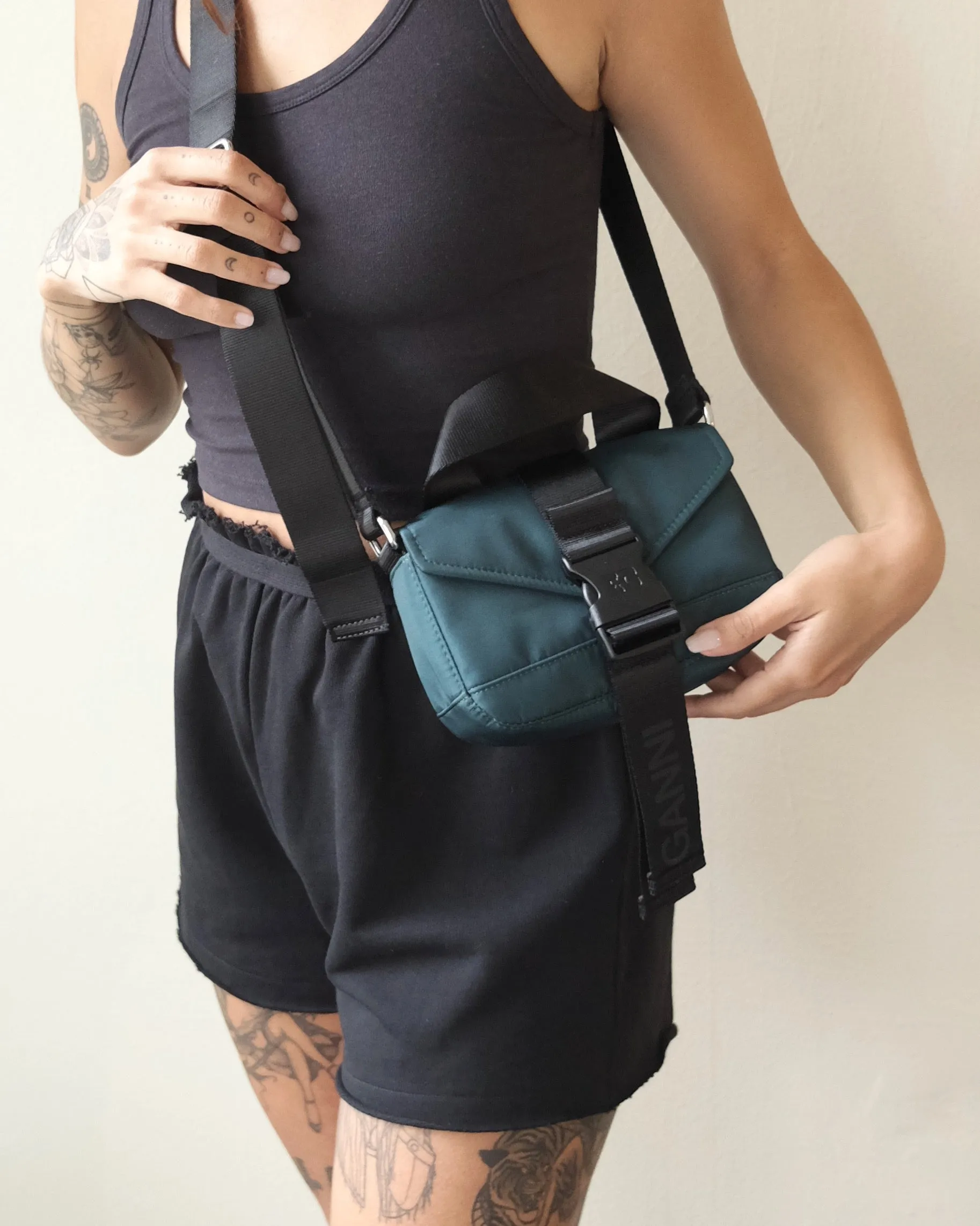 Ganni Recycled Tech Mini Satchel