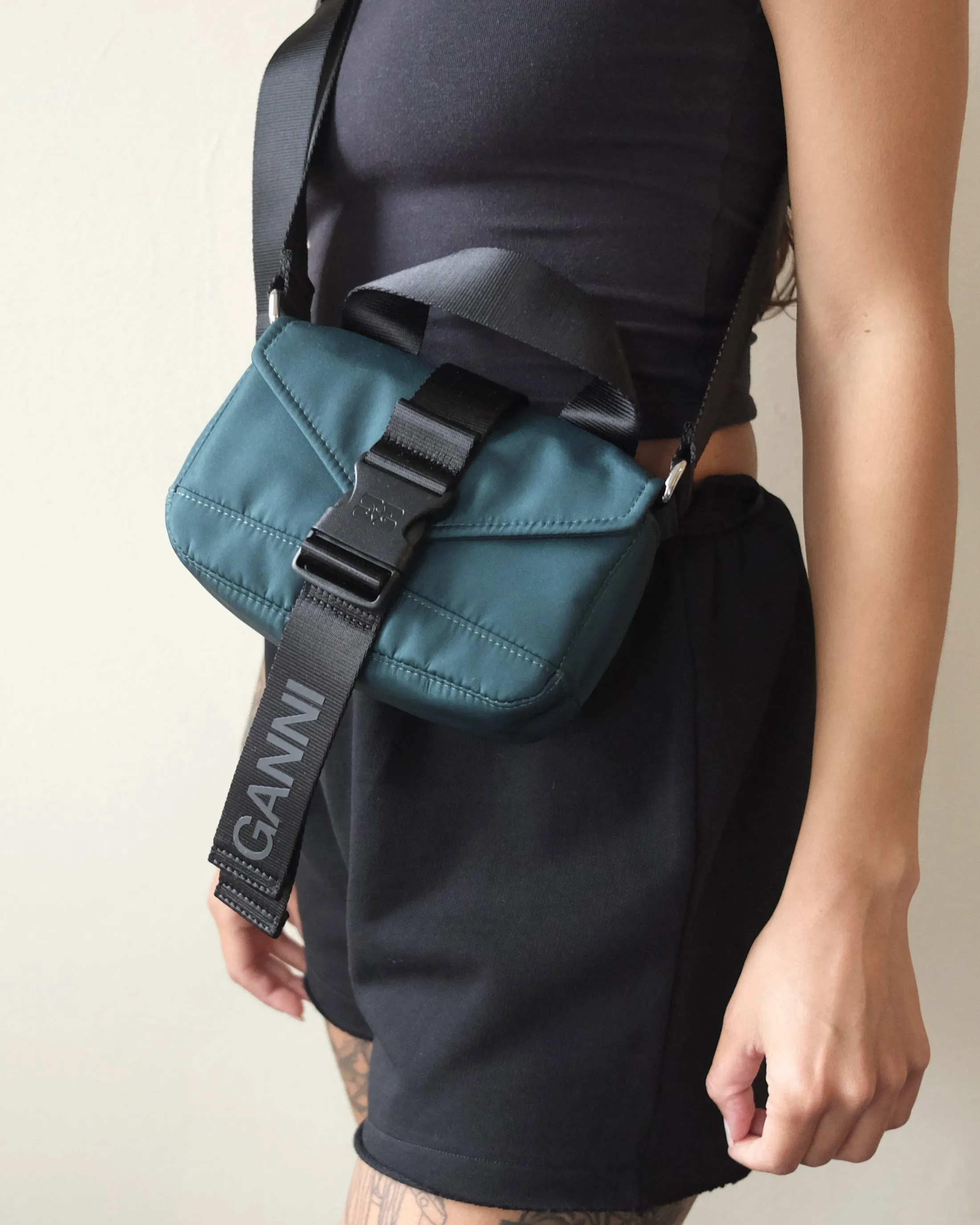 Ganni Recycled Tech Mini Satchel