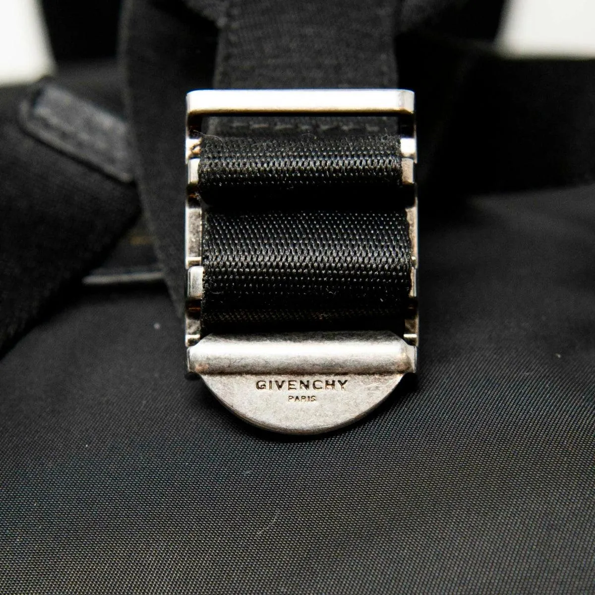 Givenchy Black Paris Logo Backpack