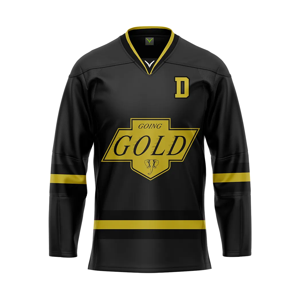 Going Gold Dark Sublimated With Twill Authentic Jersey