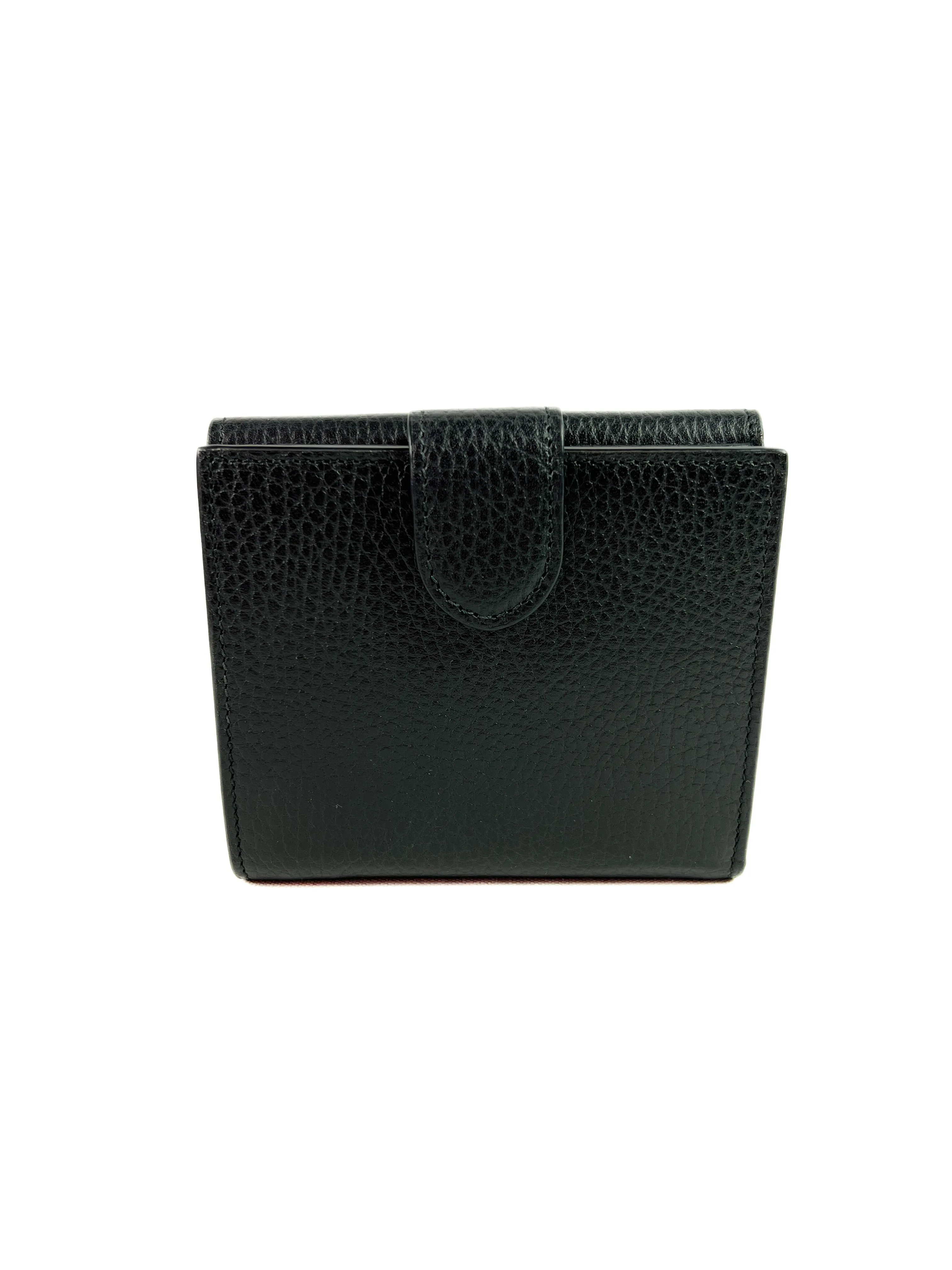 Gucci black interlocking G leather wallet