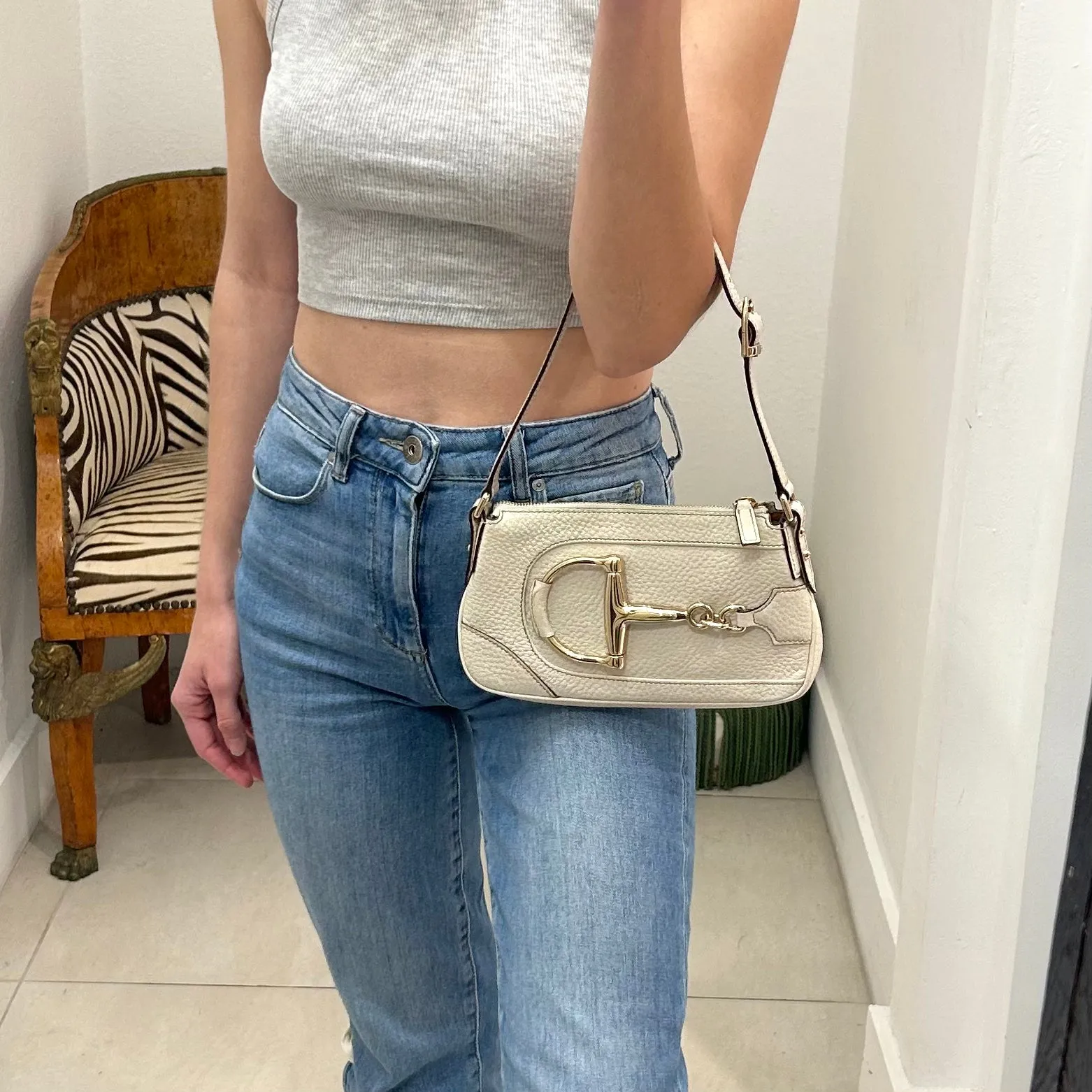 Gucci Crème Mini Hasler Pochette